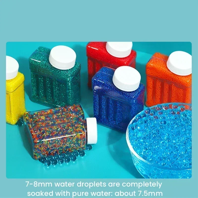 50000 Uds. 7-8mm cuentas de agua Blaster pistola de agua para niños accesorios de juguete Rifle embotellado pistola bala diversión niños niñas juguete