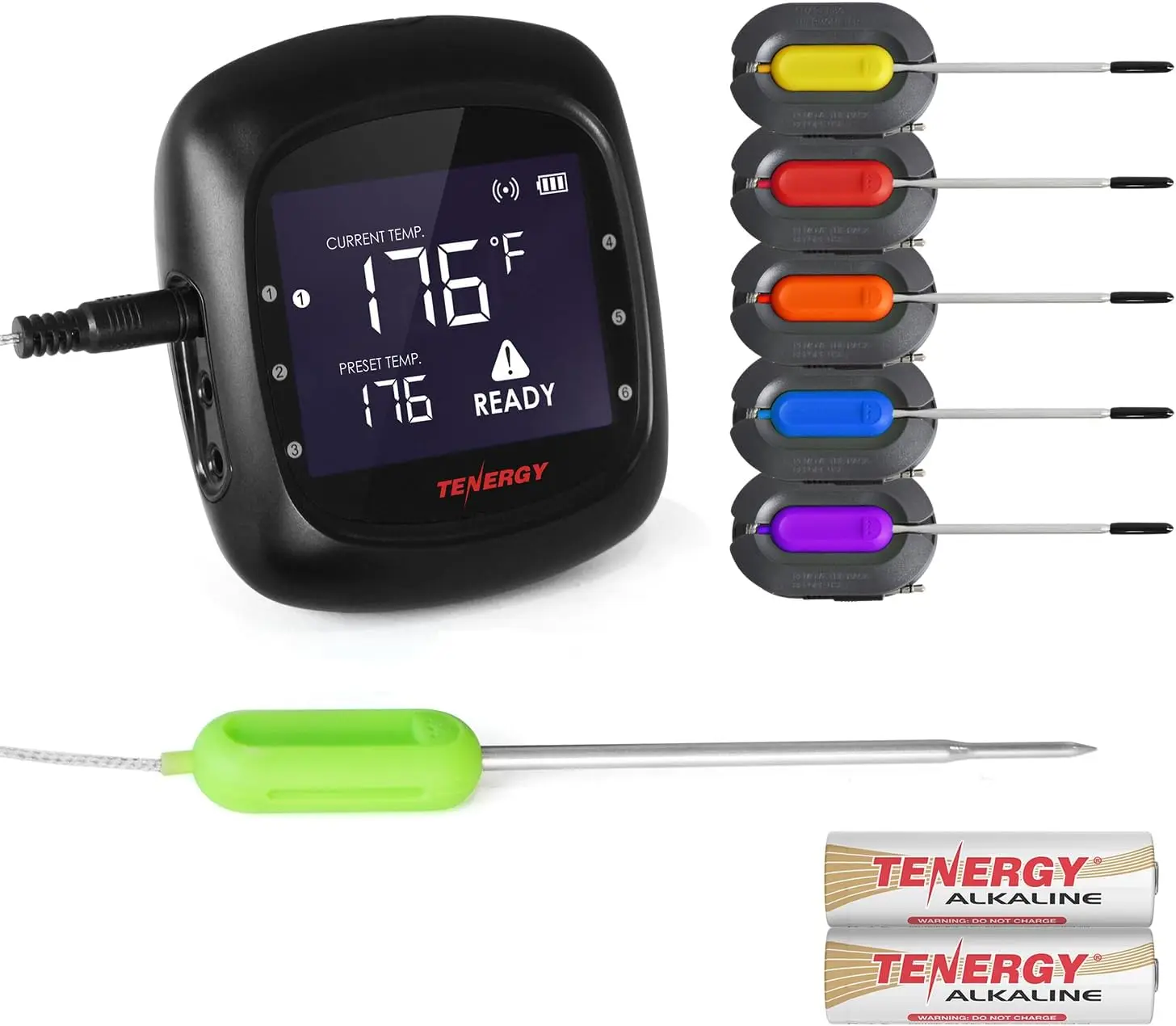 

Wireless Bluetooth Smart BBQ Thermometer with 6 Probes & Case for Grilling and Smoking