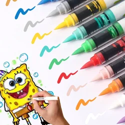 Direct liquid soft head acrylic marker pen Stackable color school art supplies felt tip pens set Graffiti markers brush pen