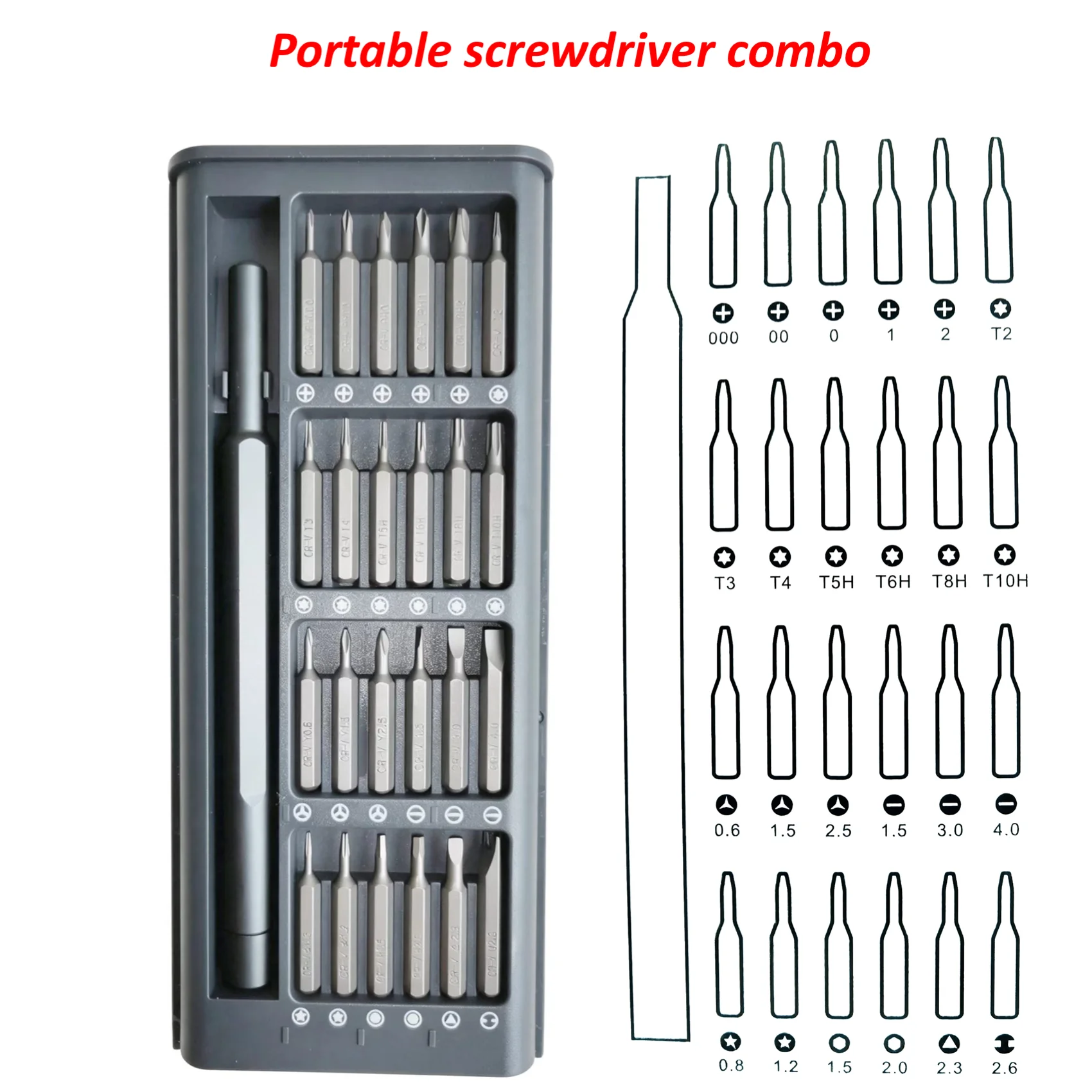 Magnetic Precision Screwdriver Set, 25 In 1 With 24 Piece Mini Pocket Screwdriver Set, Small Repair Set For Mobile Phone/PC/Came
