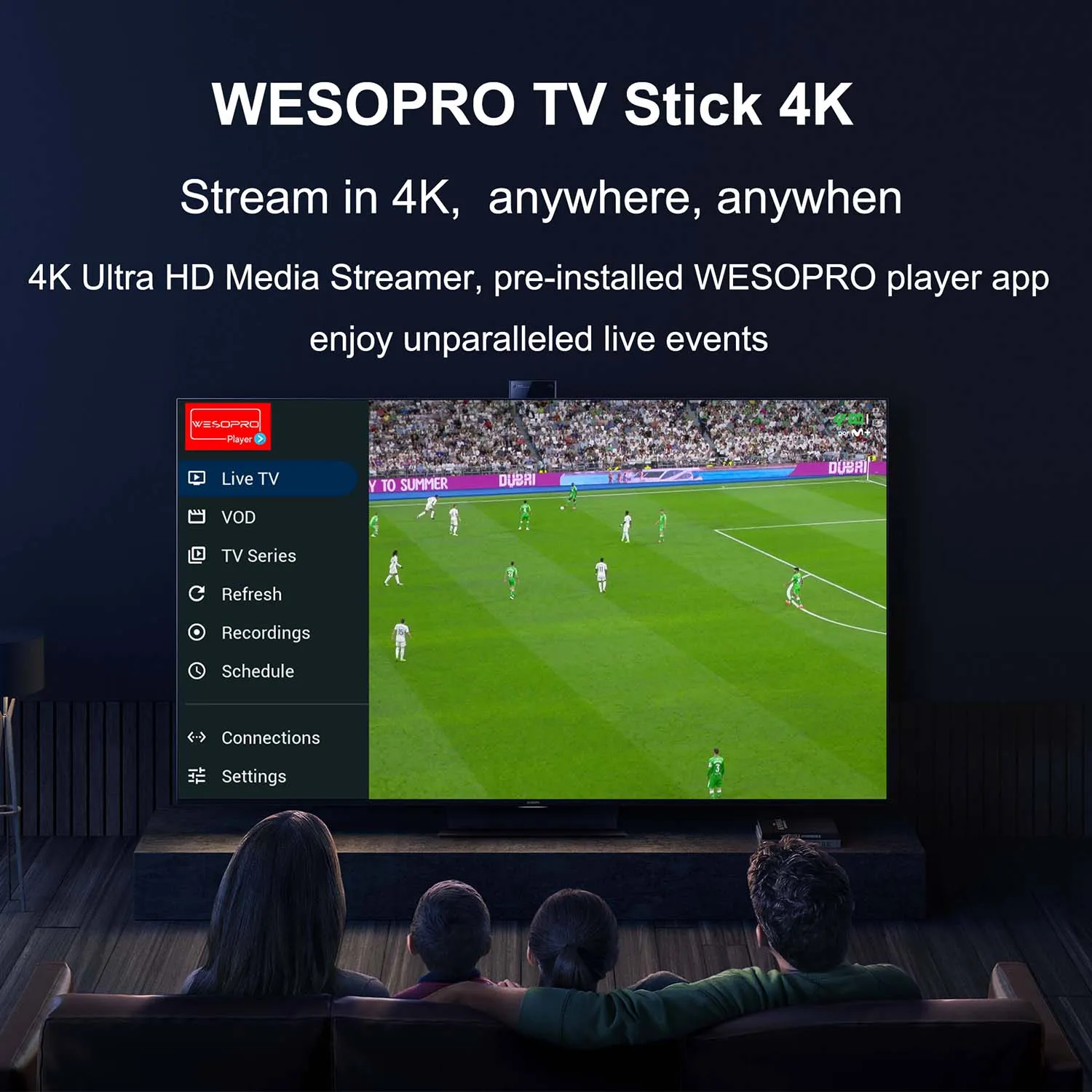 WESOPRO Android TV Stick G2 Lite Plus IPTV Dongle 1GB 2GB RAM 8GB ROM 2.4 جيجا هرتز 5.0 جيجا هرتز واي فاي 4K فك تدفق الوسائط Fire Stick