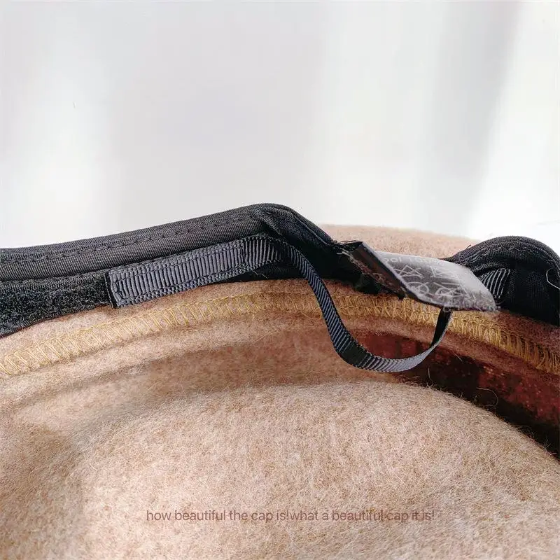 Gorro de fieltro de lana Retro de arte francés para mujer, gorro cálido de invierno de colores sólidos para otoño, boina para mujer