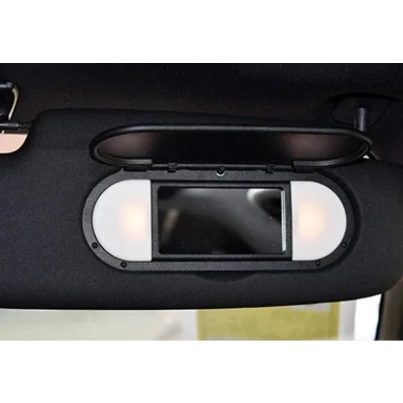 Figzero Black Gray Front Sunshade Makeup Mirror Shell for BMW Mini F55 F56 2015 2016 2017 2018 2019 2020 2021 2022