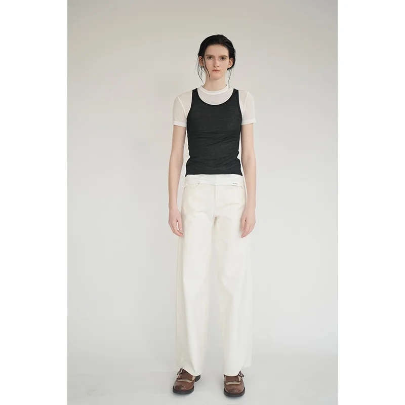 

Джинсовые повседневные брюки MDNOTE для женщин, с высокой талией, из хлопка, весна-лето, новинка