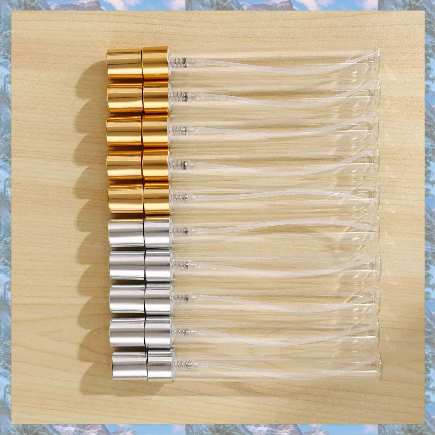 X16A 2025 NUOVO-10 Pezzi/10ML Flacone spray da viaggio ricaricabile per profumo, Flacone spray per profumo portatile con pompa in alluminio