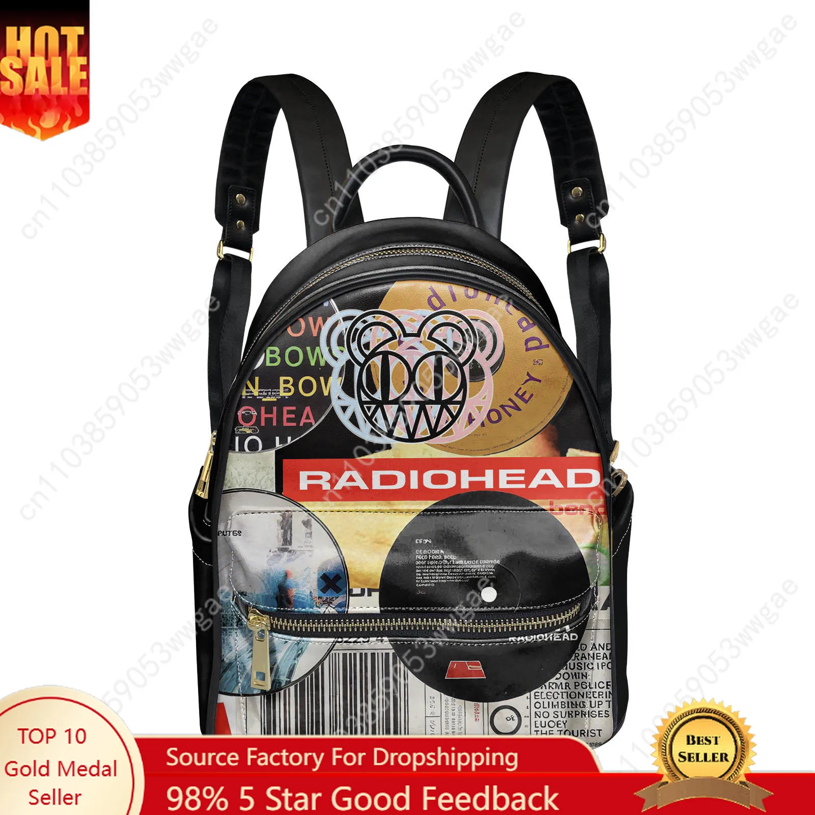 

Radiohead Rock Band Backpack Women Man Knapsack Customized Text Image Double Shoulder Bag Business Bookbag Rucksack Gift Daypack