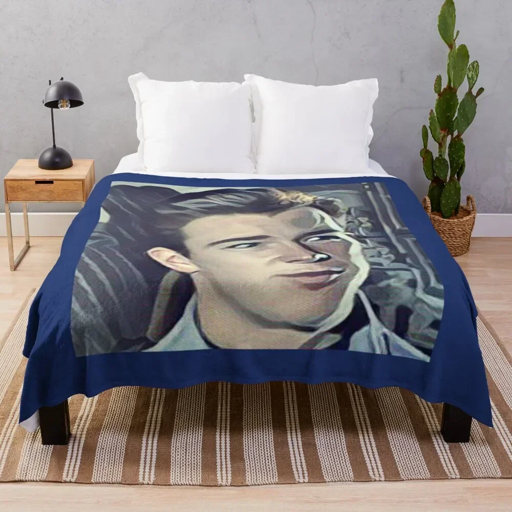 Rick Astley Throw Blanket Luxury Thicken Soft Plush Plaid Plush Blankets Sofas Of Decoration Blankets