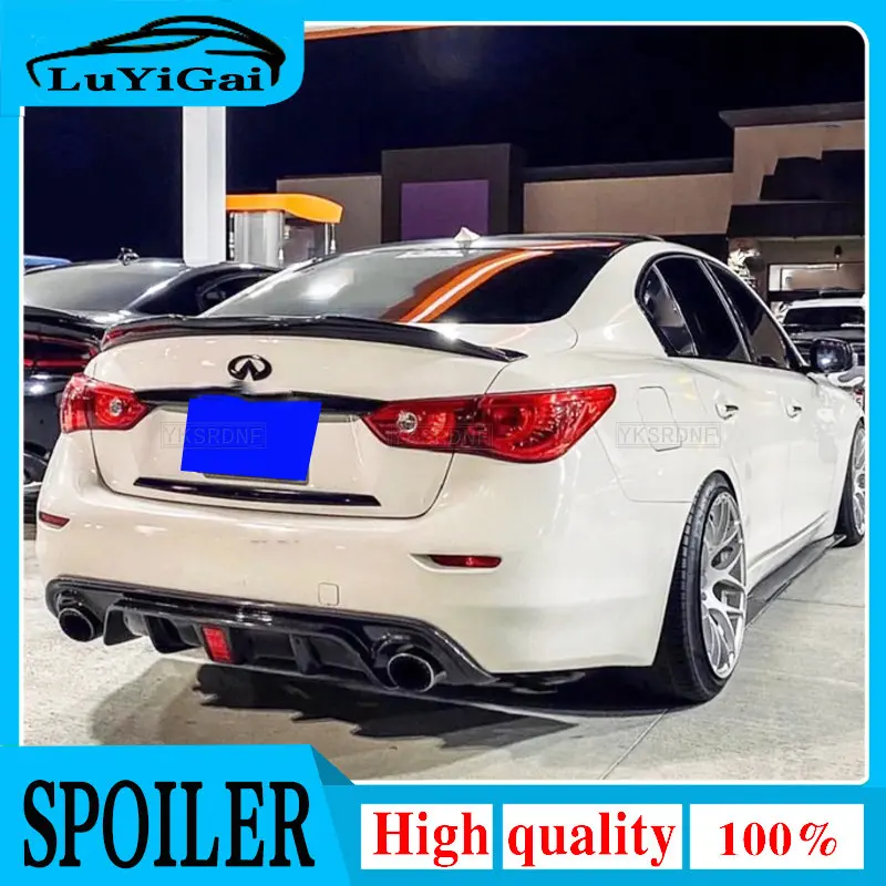 High Quality For Infiniti Q50 Q50S 2014-2020 4-Door Saloon PSM Spoiler ABS Rear Wing Glossy Black Or White