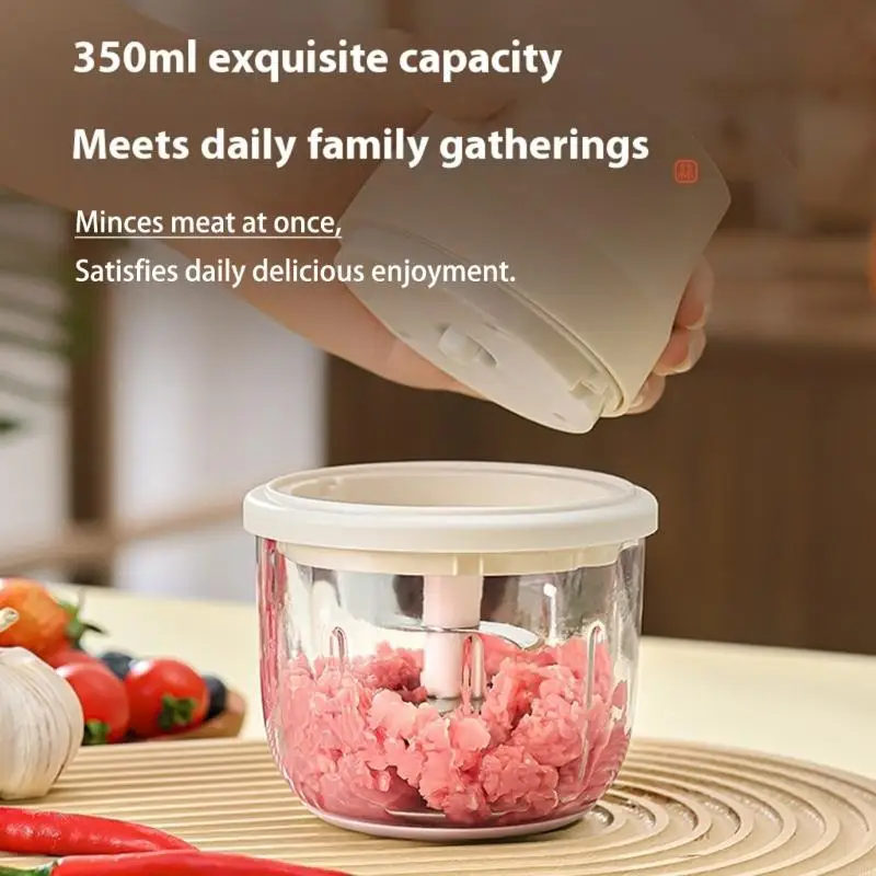 J6PE Electric Garlic Chopper 100ML Chopper Garlic Mincer USB Vegetable Chopper Onion Chopper Small Processor