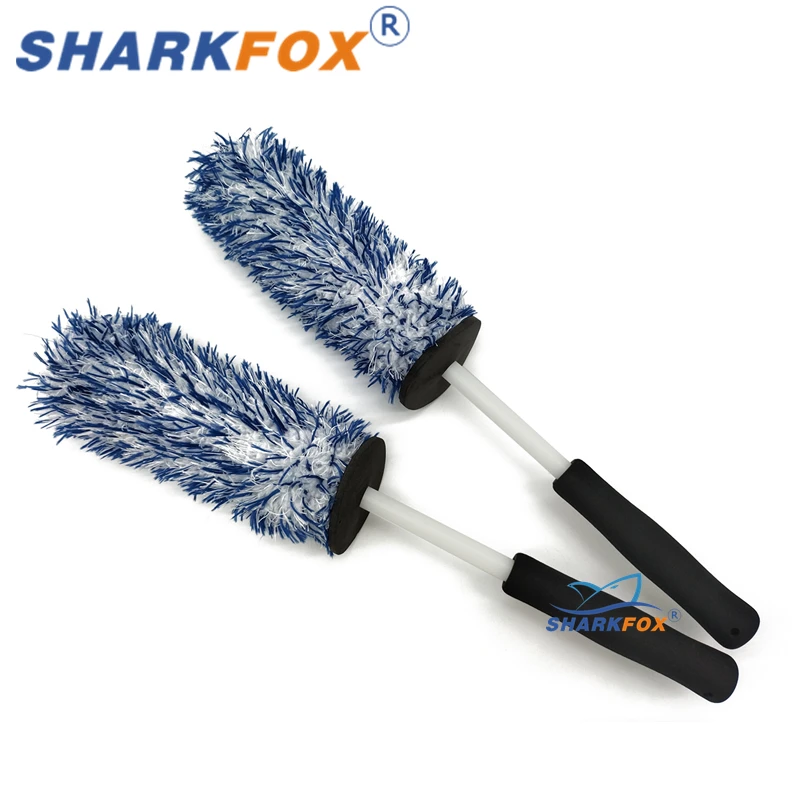 2023 New Microfiber Detailing Brush With Removable Head Durable Rim Spokes Caliper Wheel Cleaner