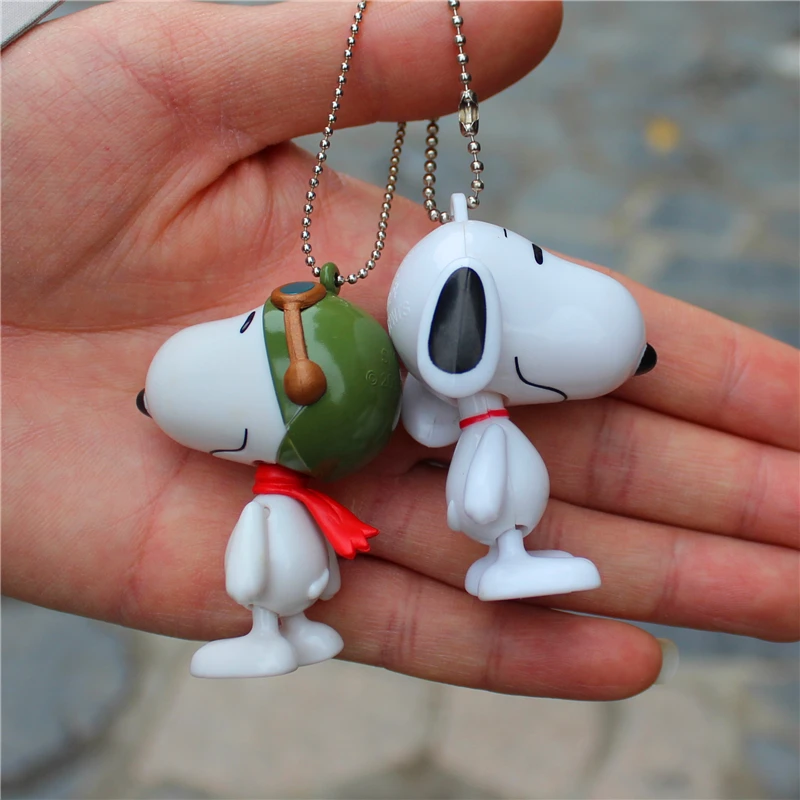 2piece 6cm Peanuts Space Snoopy  action Figure Collectible Model Toys Space Snoopy pendant toys