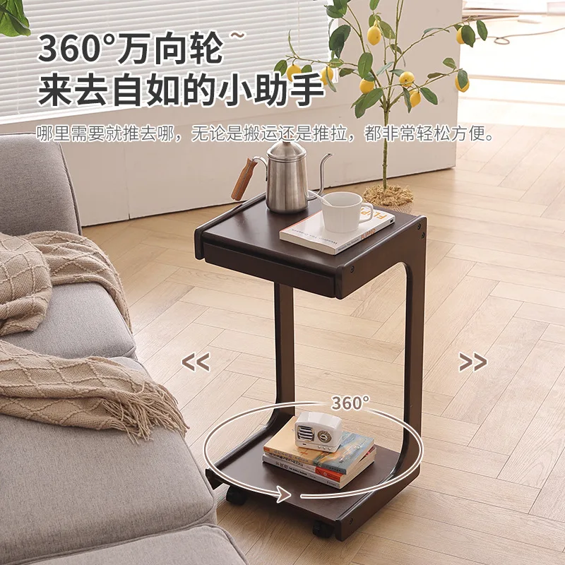 

side table Solid wood coffee table Sofa cart Small apartment Living room Household tea Small Bedside table S
