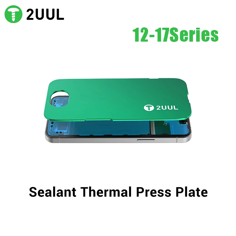 2UUL Sealant Thermal Press Plate for Phone 12‑17Pro Max Screen Frame Adhesive Heat Press Repair Tool Air‑tightness Restoration