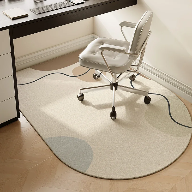 Study Computer Chair Floor Mat Non-slip Bedroom Carpet Living Room Large Rounded TPR Bottom Anti-slip Swivel Chairs Rug 의자 바닥 매트