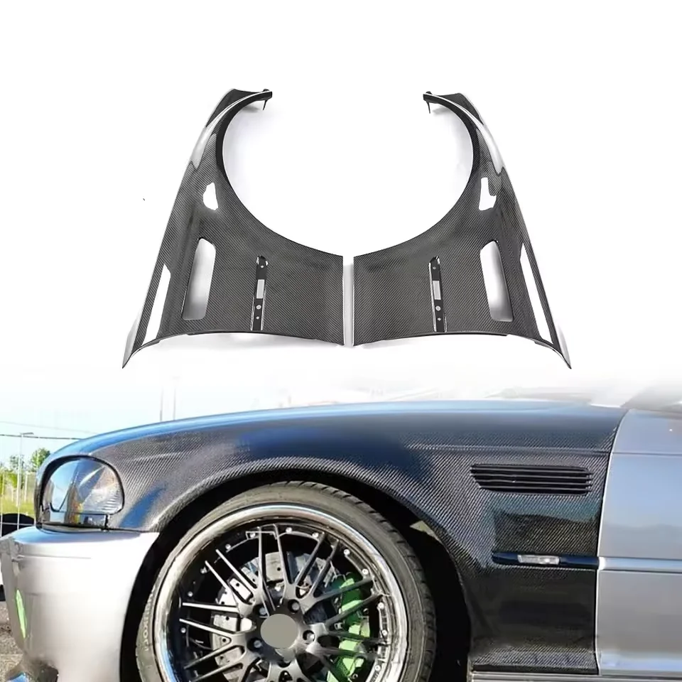 For BMW E46 M3 1998-05 Carbon Fiber Exterior Side Door  Vents Panels Trim Cover