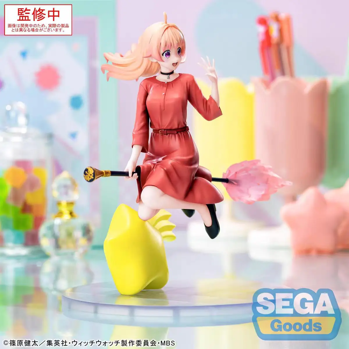 SEGA Luminasta WITCH WATCH Nico Wakatsuki Figure Anime Witch Watch Broom Riding Girl Collectible Statue Desk Decor Gift