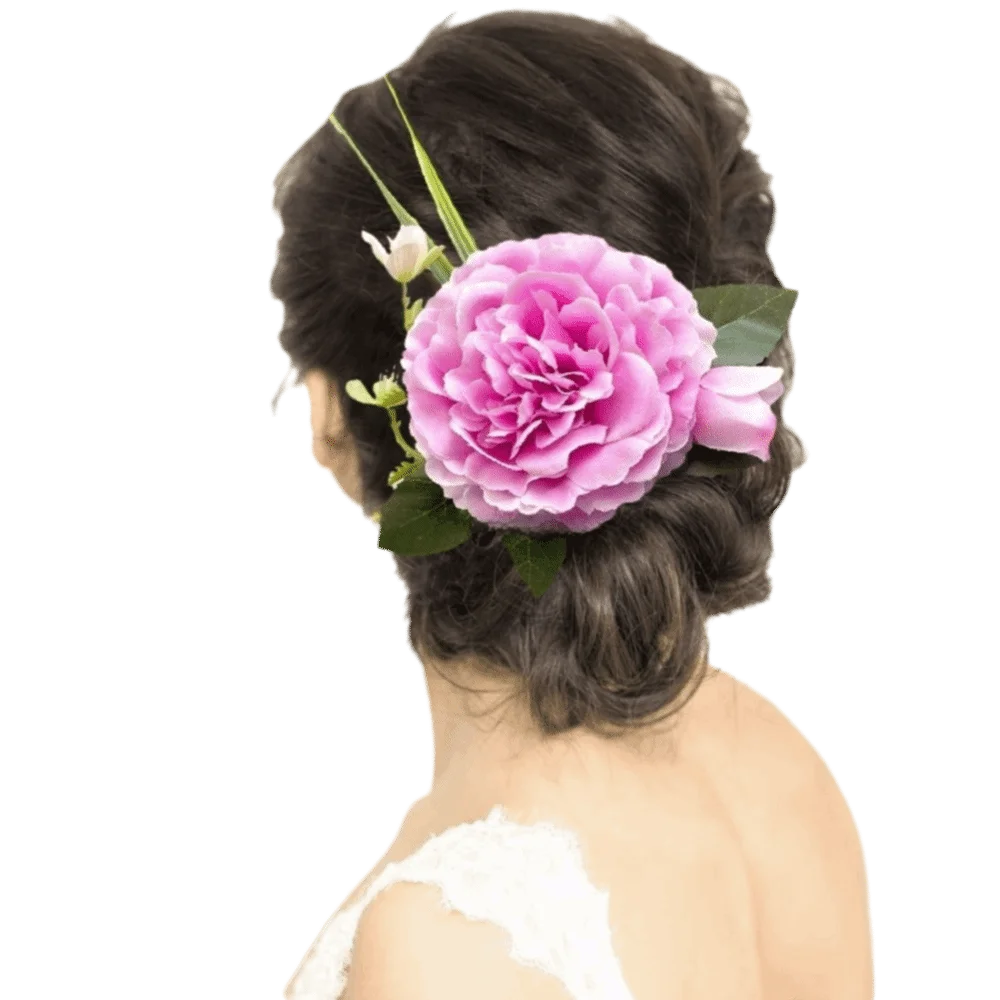 مشبك جانبي بسيط على شكل زهرة مشط شعر مشبك شعر إدخال أسنان إكسسوارات الشعر التايلاندية أدوات تصفيف أمشاط ثابتة دبوس شعر على شكل زهرة أنثى #3