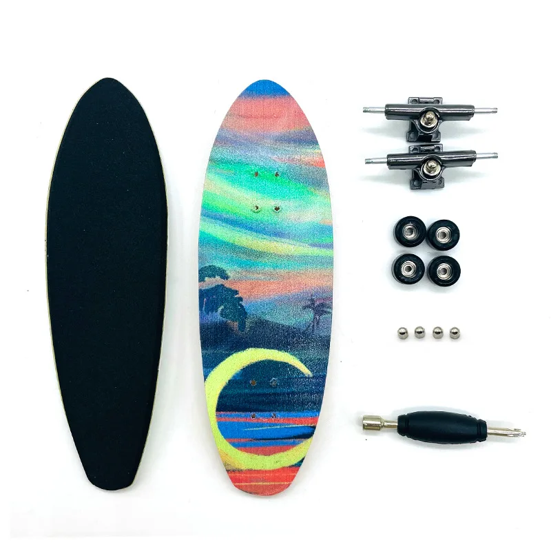 1 sztuk Mini Fishboard Finger Skateboard sport Fingerboard model nowość zabawki antystresowe zabawki sensoryczne kreatywne prezenty dla dzieci