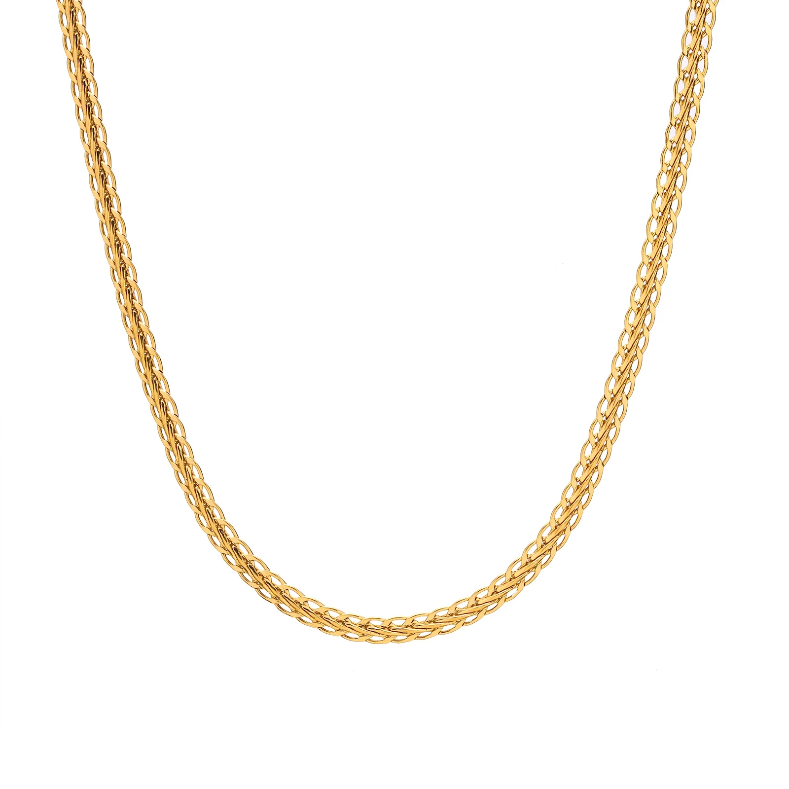 

Minimalist Necklace, Gold Plated Stainless Steel Chain Necklace, 2mm Adjustable Link for Women Gift