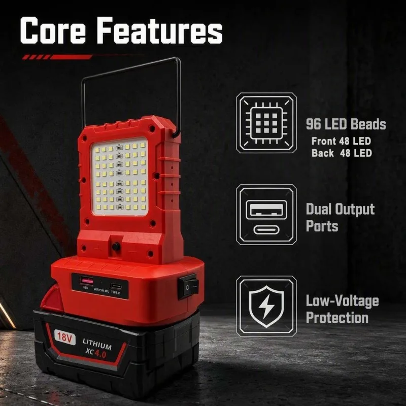 AWAH LED Work Light For Lithium Battery Dual-Sided LED