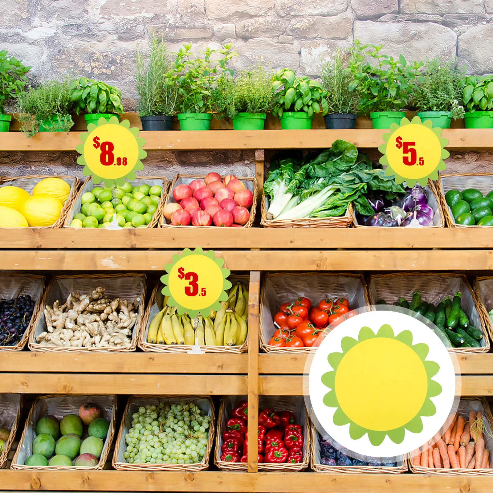 

100 шт. рекламных ценников-стикеров для демонстрации товаров, бумажные ценники в стиле «Взрыв продаж» для розничных магазинов, таблички для цен в супермаркетах, для маркировки свежих продуктов