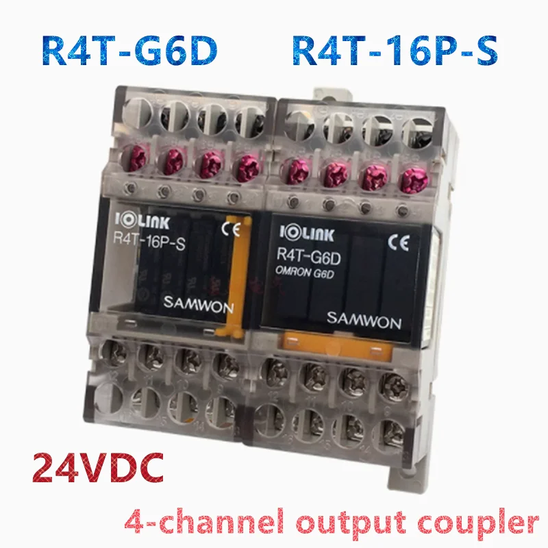 

Оригинальный релейный модуль, 4-канальный выходной соединитель 24 В постоянного тока R4T-16P-S R4G-24V R4T-YC R4T-G6D DC24V