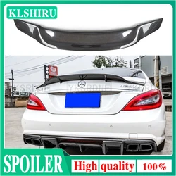 KLSHIRU For Mercedes CLS Class W218 Spoiler Carbon Fiber Rear Trunk Spoiler Wing R Style 2011 2012 2013 2014 2015 2016