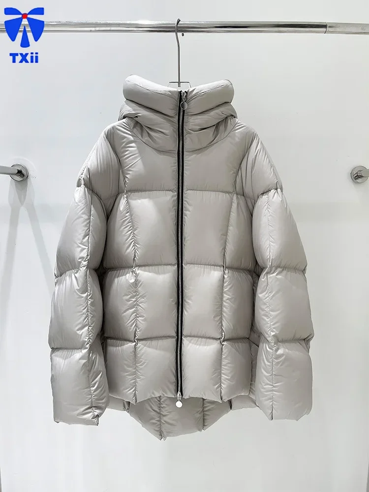 2024 New Extremely Cold Series Heavy Super Thick Nose Spinning Warm Cocoon-Shaped Women\'s 90 White Duck Down Jacket Coat