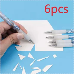 6Pcs Cartoon Bear Press the pencil Cutter Scrapbooking Tool Sticker Art Papier Tape School Office Supply Mini Box Cutters