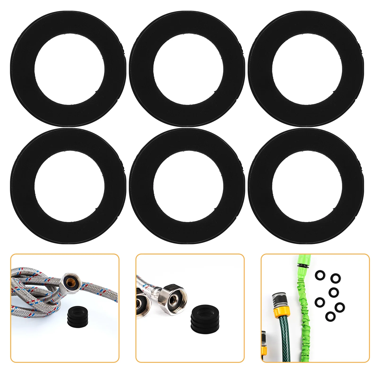 

24 Pcs Silicone Gasket Rubber Faucet Seal Hose Washer Kit Shower Washers Seals