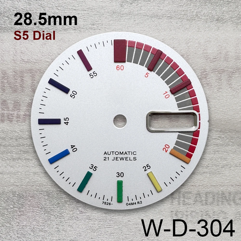 28.5mm S Logo Rome Dial Suitable For NH36/4R36 Movement Colorful Dual Calendar Quality Watch Refit Accessories