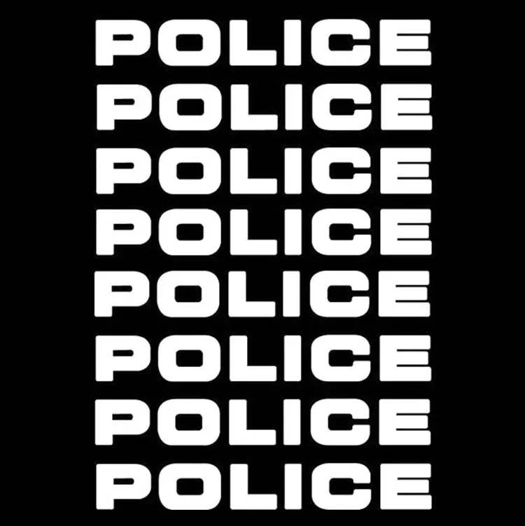 8 X Personality Car Sticker Police Reflective Stickers Decals Motorcycle Decorative Accessories White/Black/silver,16cm*2cm