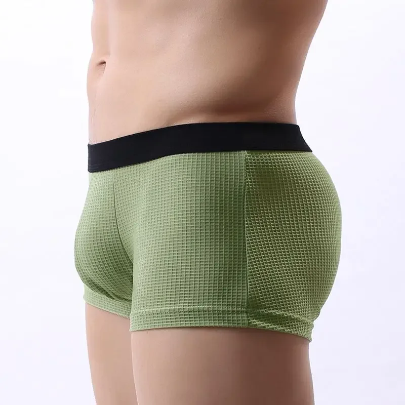High Quality Men's Underwear Boxer Personality Youth Simple U-Type Convex Design Boxers Mens Comfortable Breathable Sex Panties