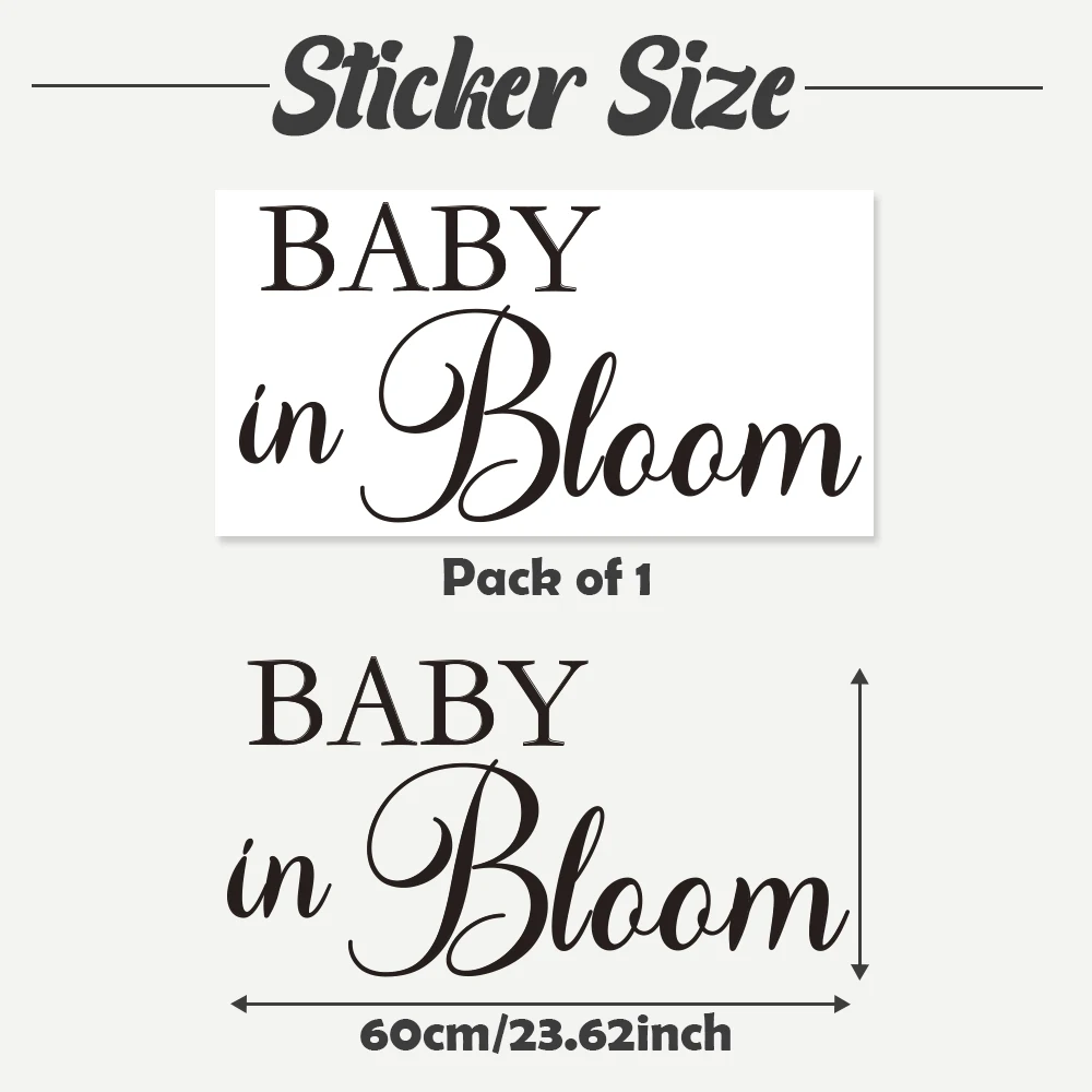 Baby in Bloom Sticker Welcome Baby Sign Decal Wall Arch Backdrop Decoration Oh Baby Sticker Party Decor Photo Props