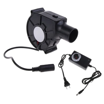 Motore per ventola per barbecue 220V con raccolta dell'aria Strumento di cottura a velocità regolabile Ventilatore per barbecue Picnic Camping Spina USA/UE