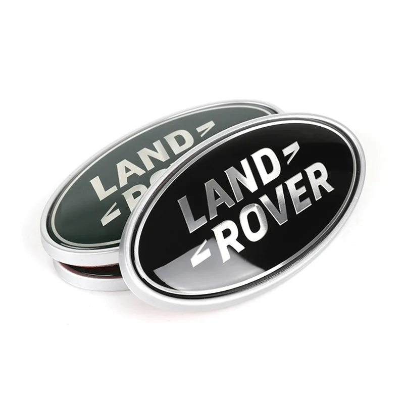 3D Aluminium Logo Land Rover Emblem Car Front Sticker Rear Trunk Badge For Land Rover Range Rover Freelander Discovery Defender