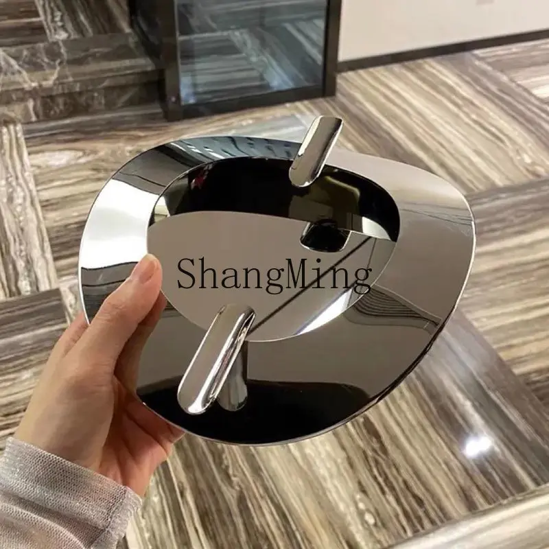

FG minimalist stainless steel cigar ashtray ornament tea room study desktop home decoration soft ornament