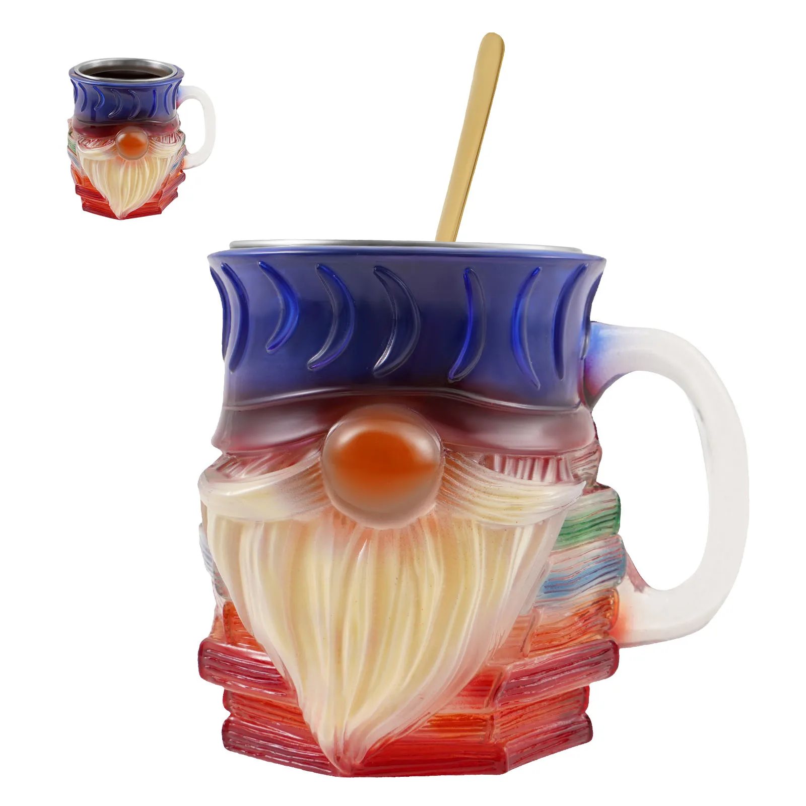 

Resin 3D Painted Books Coffee Mug Unique Handmade Drink Cup Creative Book-Shaped Drinkware Colorful Novelty Mugs Christmas