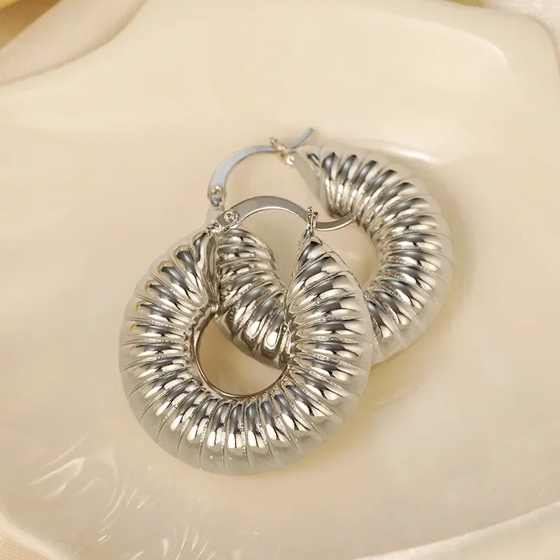 مشبك أذن بارد معدني أوروبي وأمريكي جديد لعام 2025 للنساء، نهاية عالية، مكانة، مجوهرات شخصية مبالغ فيها