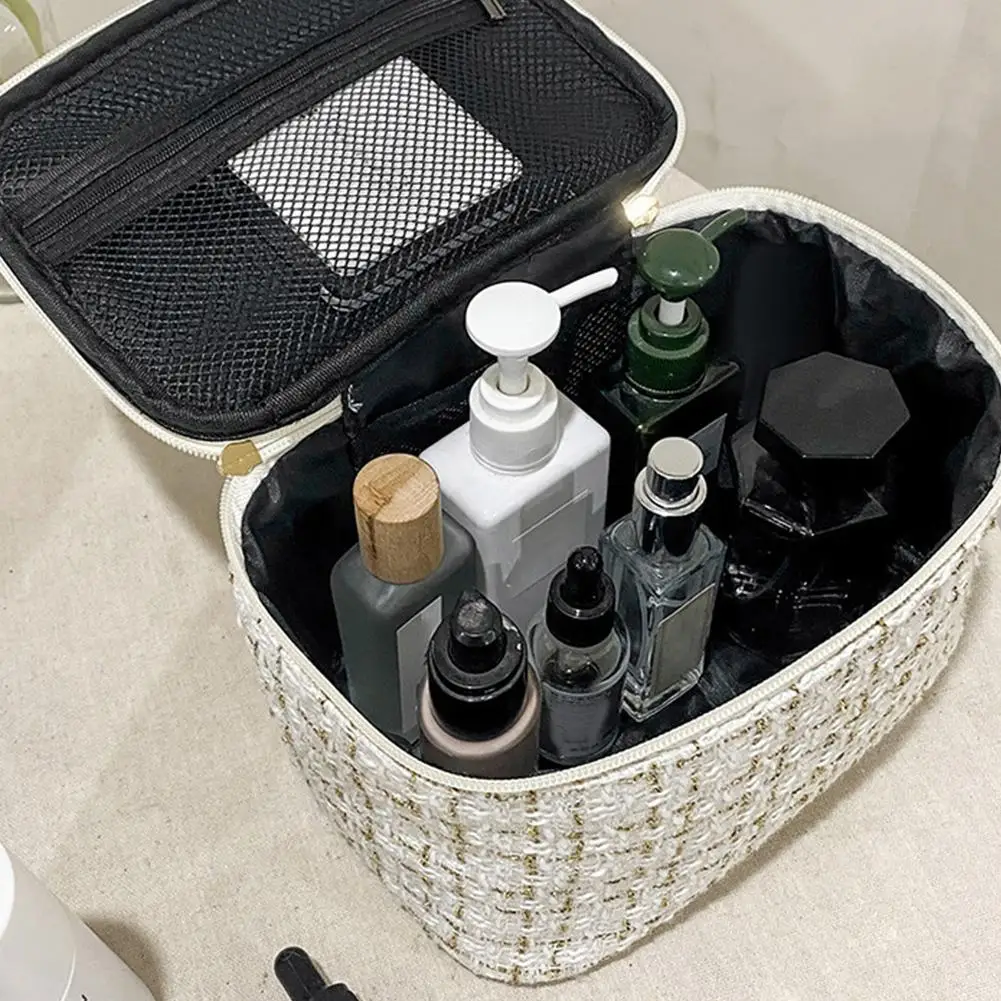 Cosmetics Bag Large Capacity Women's Bag Portable Makeup Bag Fashionable Storage Bag,Handheld Toiletry Organiser Travel Bag