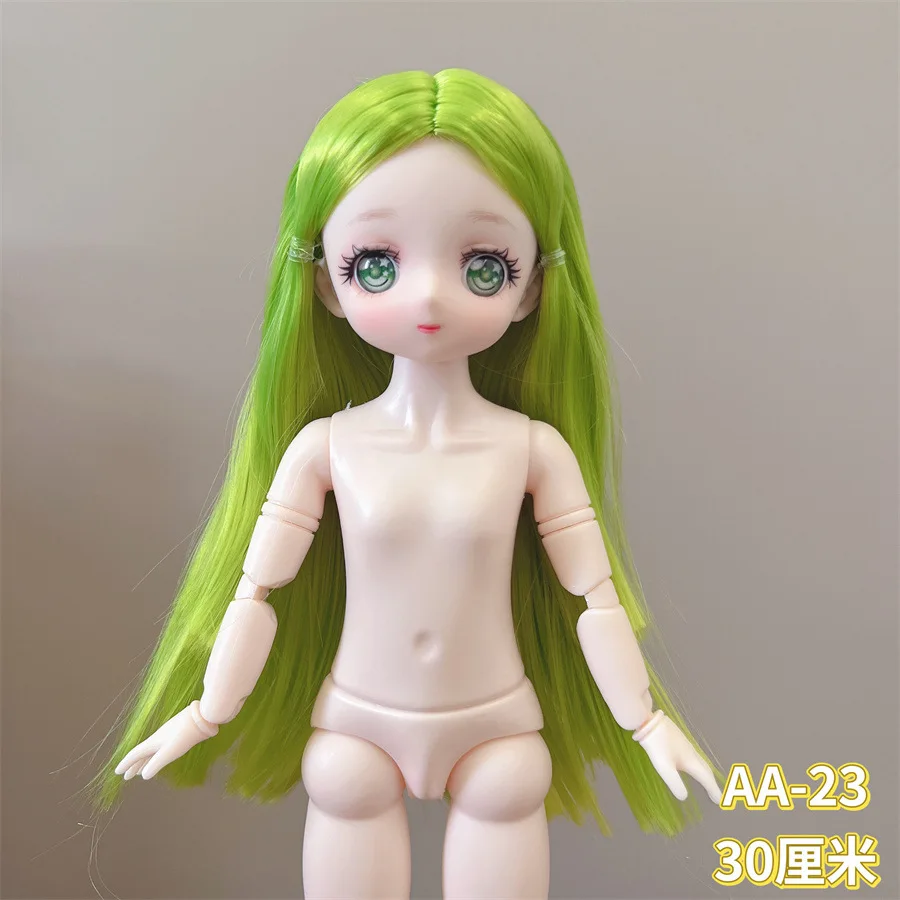 소년과 소녀용 1/6 BJD 인형 장난감, 볼 조인트 스위블 네이키드 메이크업, 귀여운 만화 인형, 28cm