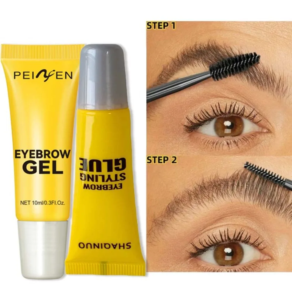 Eyebrow Shaping Gel Eyebrow Shaping Cream with Brush Wild Eyebrow Strong Shaping Eyebrow Gel Clear Fixing Brow Paste Cosmetic