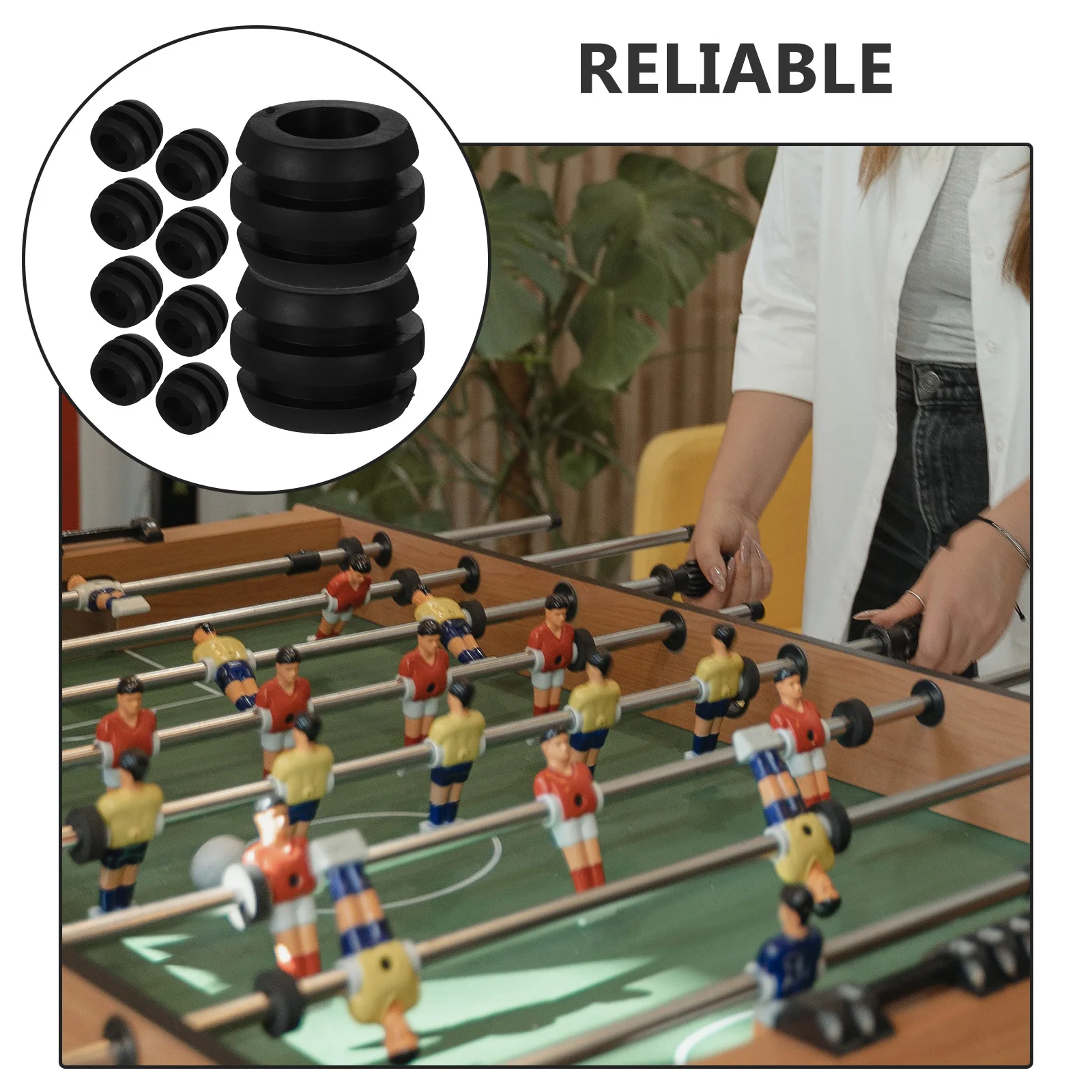

16pcs Foosball Foosball Board Bearing Rod Bushings Plastic Table Football Rod Universal Replacement Parts Accessories
