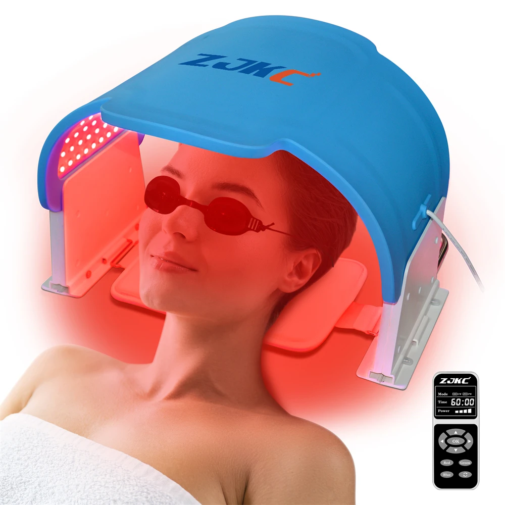 ZJKC 7 Colors LED Face Mask PDT Light Therapy Device Red Light Therapy Mask Anti-Inflammatory Lighten Pigmentation Anti Acne