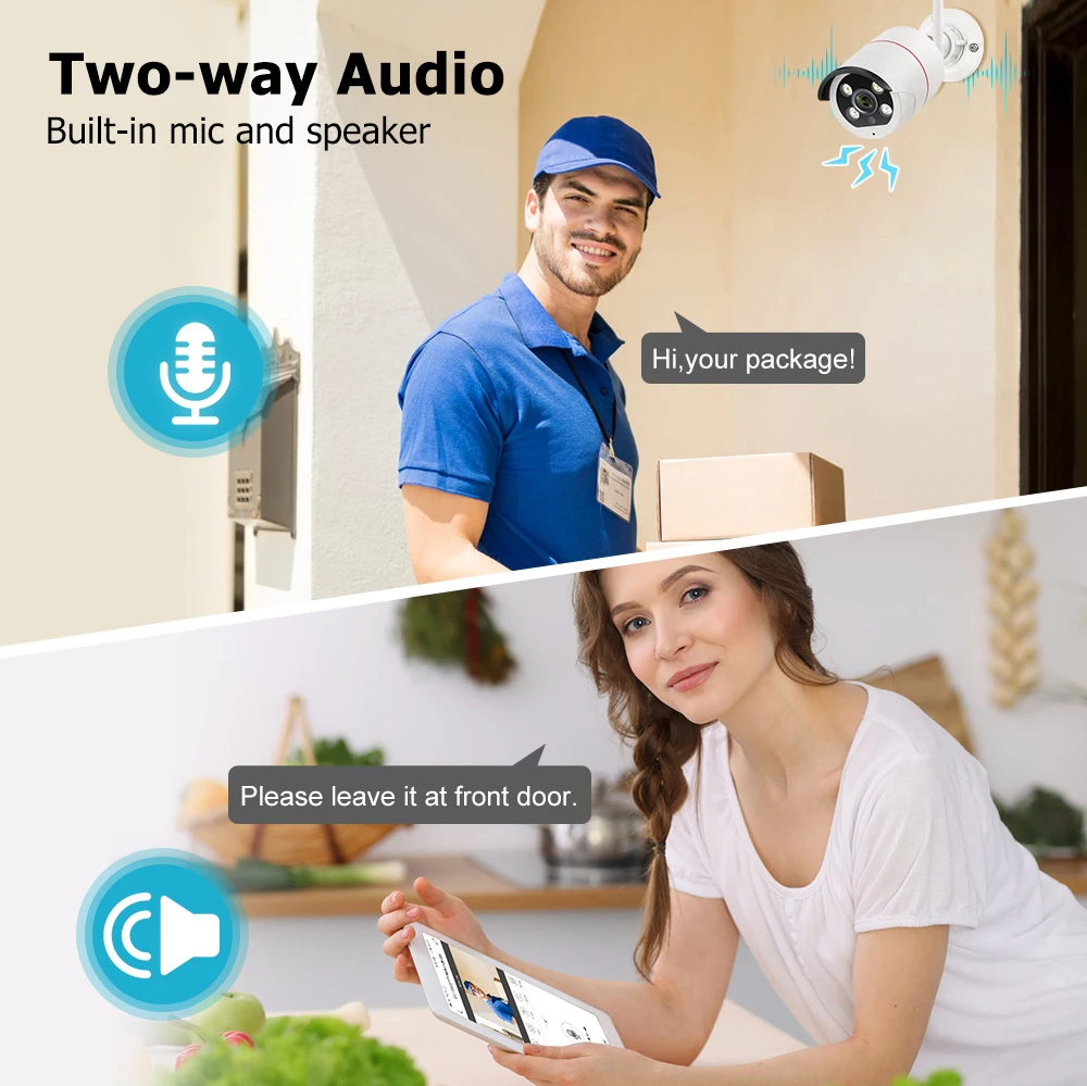 MISECU-Smartphone HD 4CH, 5MP, WiFi, IP66