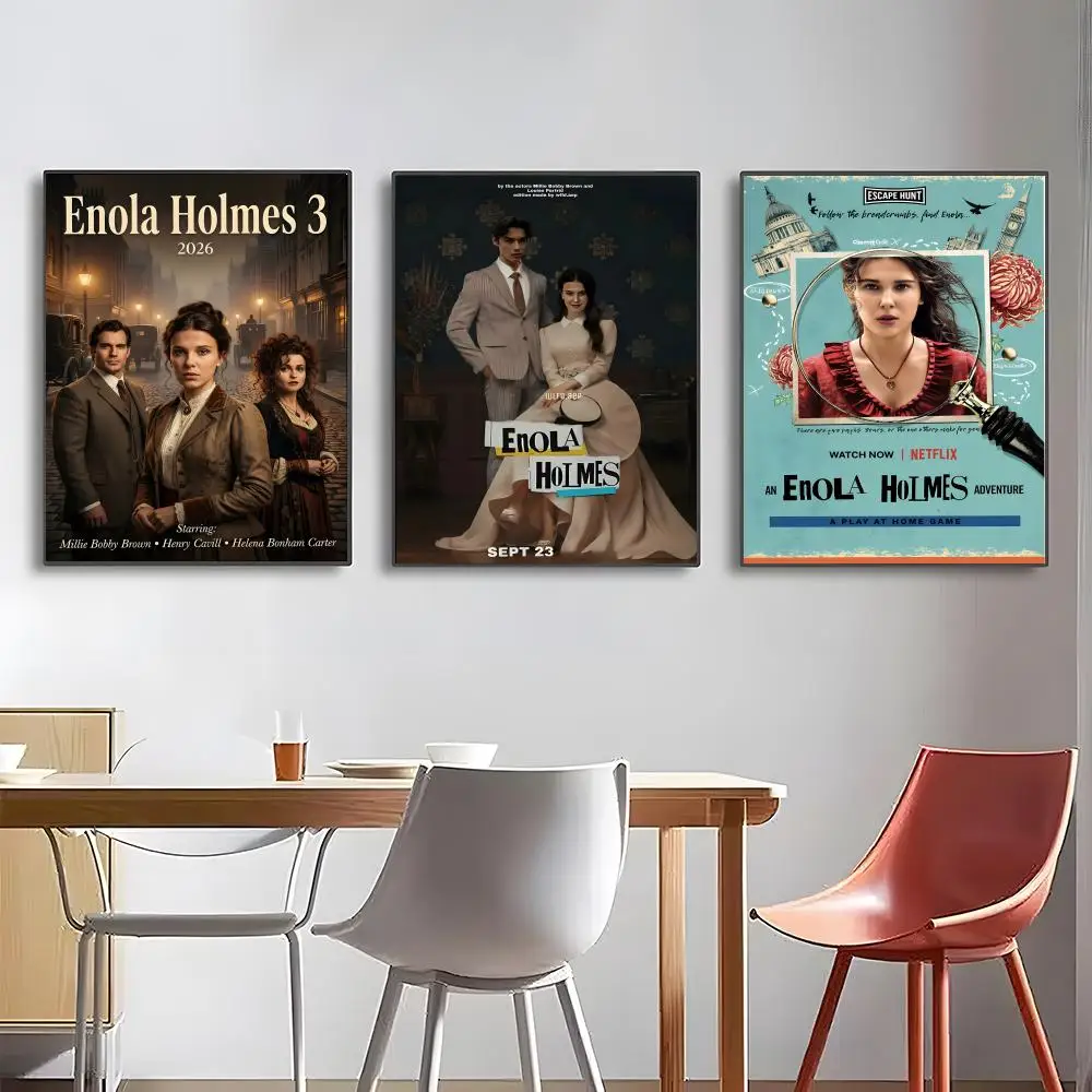 Film E-Enola H-Holmes Poster High-definition posters, wall art for living room and home decor. Modern home
