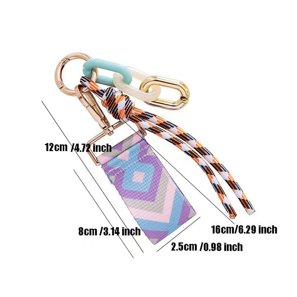 Card Holder Lanyard for Keys Fluorescent Color Key Chain Heavy Metal Landyard Premium Accessories Decorate Credential Holder