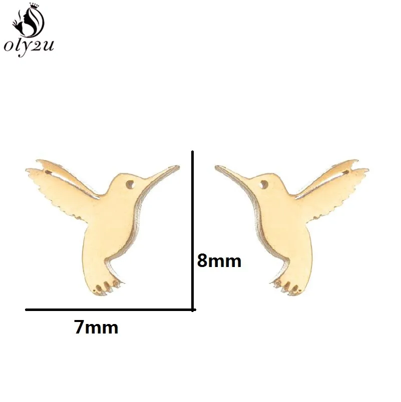 Cartoon Animal Earings Multiple Style Birds Jewelry Swallow Hummingbird Owl Bat Stud Earrings Penguin Small Pendientes Mujer