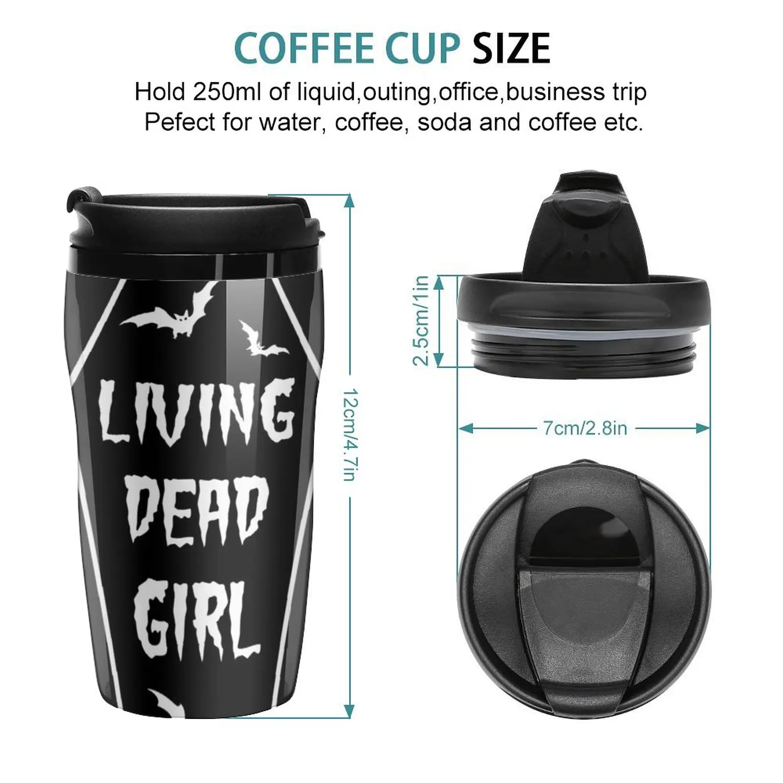 New Living dead girl (coffin) Travel Coffee Mug Cup Coffe Cute Mugs Unusual Tea Cup