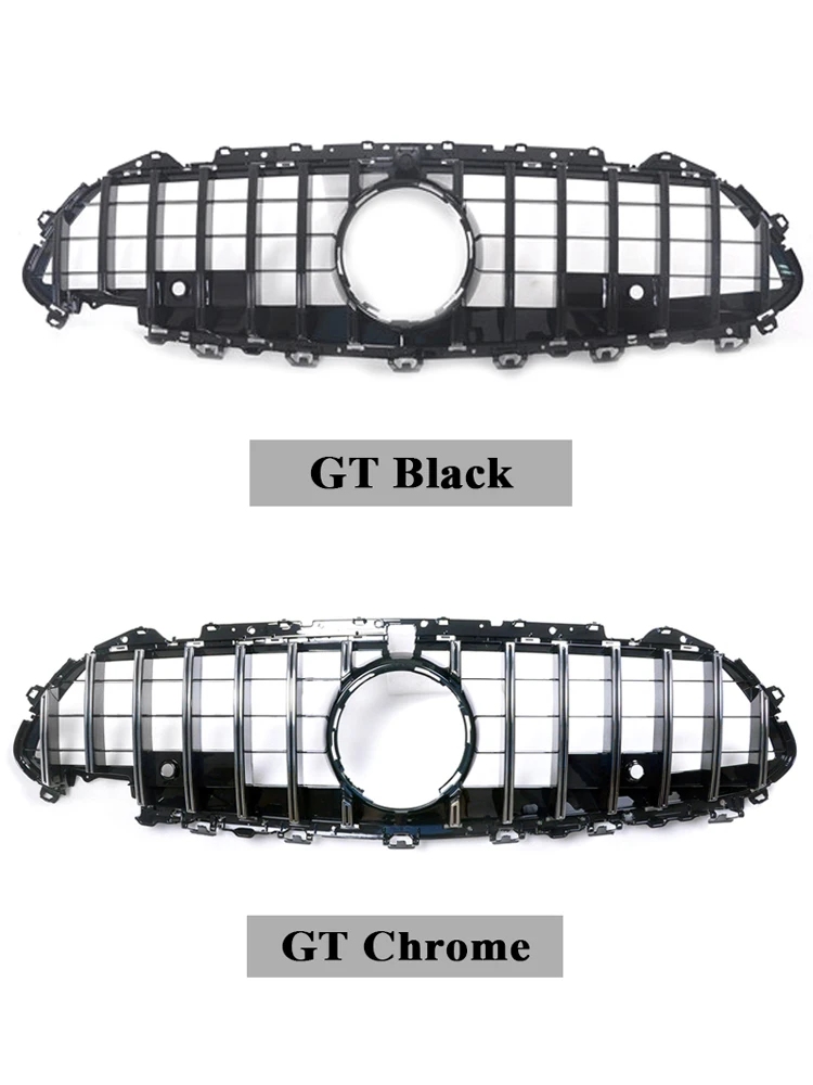 Panamerican GT Racing Grill For Mercedes Benz CLS-Class C257 2019-2023 CLS450 CLS500 CLS550 Chrome Diamond Style Bumper Grille